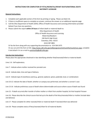 Fetal/Neonatal/Infant/Maternal Death Report Form - Ohio, Page 2