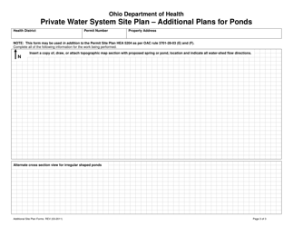 Private Water System Site Plan - Additional Plans - Ohio, Page 3