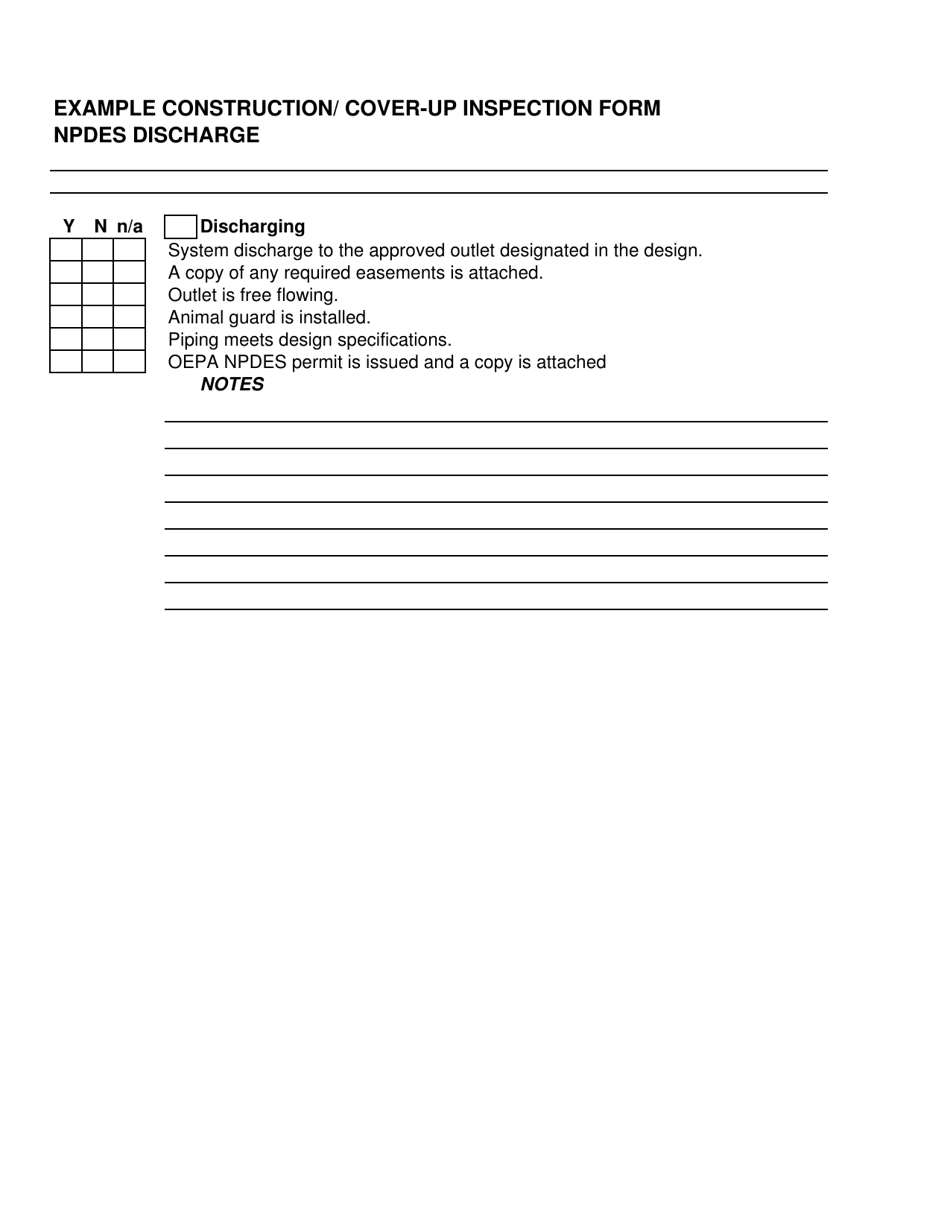 Example Construction / Cover-Up Inspection Form - Ohio, Page 6