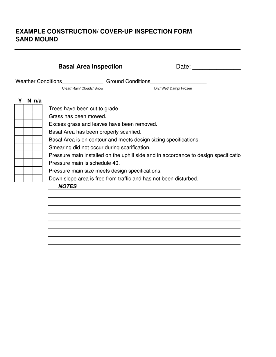 Example Construction / Cover-Up Inspection Form - Ohio, Page 8