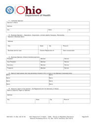 Form ODH6351.12 Residential Care Facility Licensure Application - Ohio, Page 2