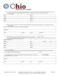 Form ODH6351.12 Residential Care Facility Licensure Application - Ohio, Page 3