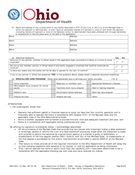 Form ODH6351.12 Residential Care Facility Licensure Application - Ohio, Page 4
