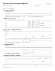Form HEA7716 Report of Changes in Dining Assistant Program - Ohio, Page 2