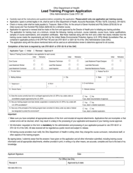 Document preview: Form HEA5809 Lead Training Program Application - Ohio