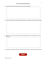 Form HEA8042 Data Request - Early Childhood Home Visiting - Ohio, Page 2