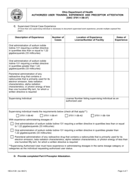 Form HEA0126 Authorized User Training, Experience and Preceptor Attestation - Ohio, Page 4