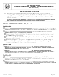 Form HEA0126 Authorized User Training, Experience and Preceptor Attestation - Ohio, Page 5