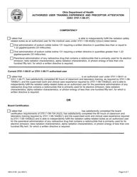 Form HEA0126 Authorized User Training, Experience and Preceptor Attestation - Ohio, Page 6