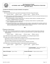 Form HEA0126 Authorized User Training, Experience and Preceptor Attestation - Ohio, Page 7