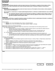 Form CDC50.153 (E) Babesiosis Case Report Form, Page 3