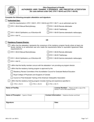 Form HEA0125 Authorized User Training, Experience, and Preceptor Attestation - Ohio, Page 7