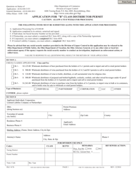 Form DLC4176 Application for B Class Distributor Permit - Ohio