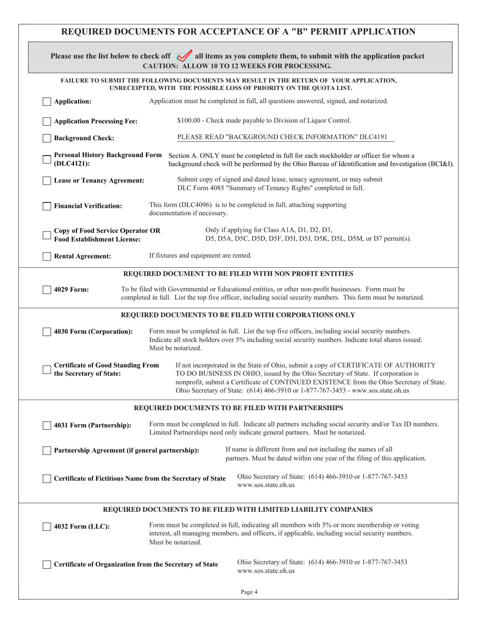 Form DLC4176 Fill Out, Sign Online and Download Fillable PDF, Ohio