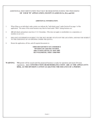 Form DLC4176 Application for B Class Distributor Permit - Ohio, Page 5