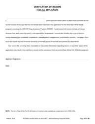 Form HEA0172 Ryan White Part B Program Application - Ohio, Page 14