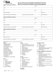 Form HEA5508 Notice of Termination of Radiation-Generating Equipment - Ohio, Page 2