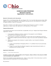 Form HEA8010 Hospice Care Program Licensure Renewal Application - Ohio