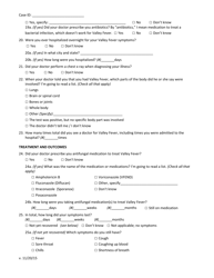 Case Report Form for Coccidioidomycosis (Valley Fever) Enhanced Surveillance - Ohio, Page 3