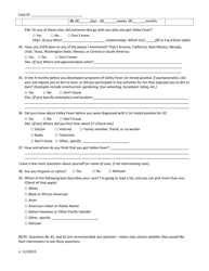 Case Report Form for Coccidioidomycosis (Valley Fever) Enhanced Surveillance - Ohio, Page 6