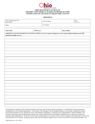 Form CMH PHN40 Notification of Changes in Child/Family Status - Ohio, Page 2