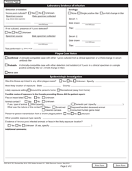 Form CDC56.37 Plague Case Investigation Report, Page 2