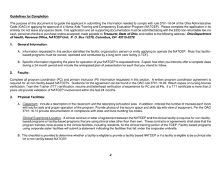 Form HEA7750 Application for Initial Approval - Nurse Aide Training and Competency Evaluation Program (Natcep) - Ohio, Page 2