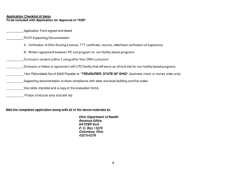 Form HEA7750 Application for Initial Approval - Nurse Aide Training and Competency Evaluation Program (Natcep) - Ohio, Page 4