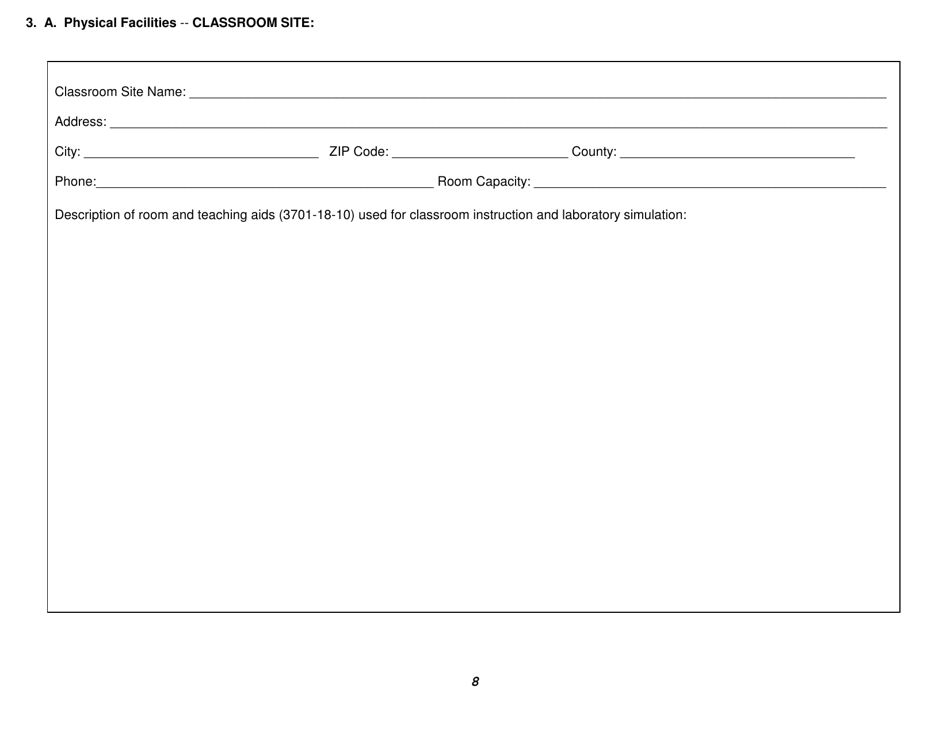 Form HEA7750 Application for Initial Approval - Nurse Aide Training and Competency Evaluation Program (Natcep) - Ohio, Page 8