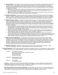 Form HEA5133 Application for a License for Radioactive Material - Ohio, Page 3