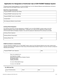 Form HEA5133 Application for a License for Radioactive Material - Ohio, Page 4