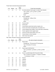 Ohio Case Investigation Form - Amebiasis, Giardiasis, Salmonellosis &amp; Shiga Toxin-Producing E. Coli - Ohio, Page 15