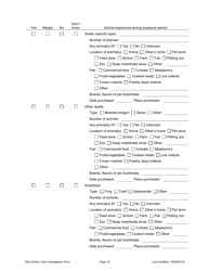 Ohio Case Investigation Form - Amebiasis, Giardiasis, Salmonellosis &amp; Shiga Toxin-Producing E. Coli - Ohio, Page 19