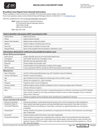Form CDC52.25 &quot;Brucellosis Case Report Form&quot;
