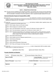 Form HEA5509 Radiation Safety Officer and Associate Radiation Safety Officer Training, Experience and Preceptor Attestation - Ohio, Page 5