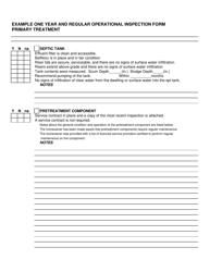 Example One Year and Regular Operational Inspection Form - Ohio, Page 2