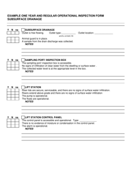 Example One Year and Regular Operational Inspection Form - Ohio, Page 4