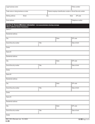 Form U-3S (BWC-7613) Application for or Request to Cancel Elective Coverage - Ohio, Page 2