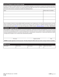 Form U-3S (BWC-7613) Application for or Request to Cancel Elective Coverage - Ohio, Page 3