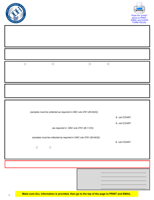 Down-Hole Camera (Dhc) Request Form - Ohio Download Pdf