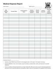 Document preview: Medical Expense Report - Children With Medical Handicaps Program - Ohio