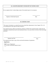 Form HEA5530 Confidential Employer&#039;s Presumptive Overexposure Report - Ohio, Page 2