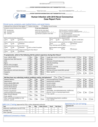 Human Infection With 2019 Novel Coronavirus Case Report Form, Page 2