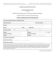 Document preview: Formulario Como Parte Del CDC Contra La Listeria (Spanish)
