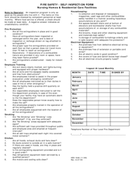 Document preview: Form HEA1648 Fire Safety - Self Inspection Form - Ohio