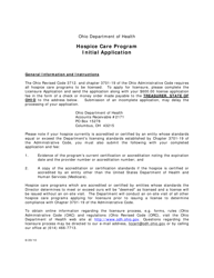 Form HEA8010 Hospice Care Program Licensure Application - Ohio