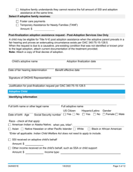 Form 04AN001E (DCFS-54) Adoption Assistance Application - Oklahoma, Page 3