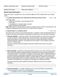 Form 04AN001E (DCFS-54) Adoption Assistance Application - Oklahoma, Page 4