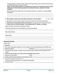 Form 04AN001E (DCFS-54) Adoption Assistance Application - Oklahoma, Page 6
