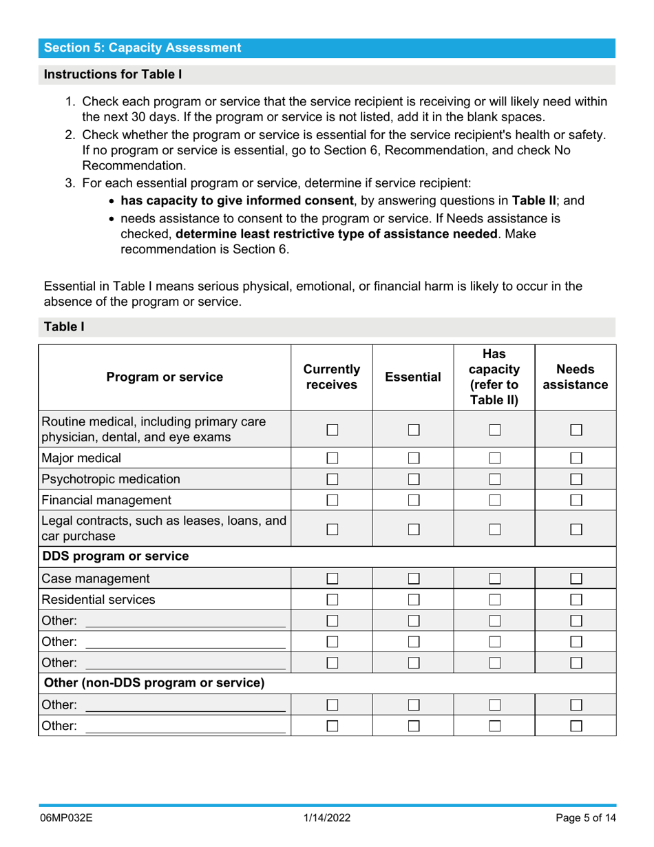 Form 06MP032E Capacity Assessment - Oklahoma, Page 5